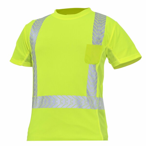 Ge HV Safety TShirt, Short Sleeve, Reflective Tape, S GS112GS